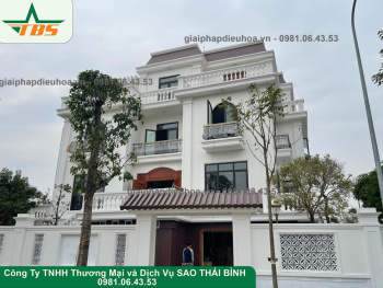 Cung cấp, lắp đặt Hệ thống điều hòa không khí Multi âm trần nối ống gió DaiKin Biệt thự Chú Thăng Thái Bình
